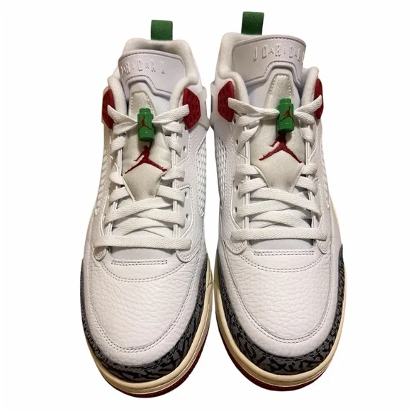 Jordan Spizike Low White Red Green Mens 11.5 OG Box Elephant Print